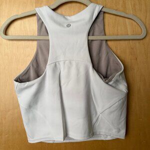 White Lulu high neck tank